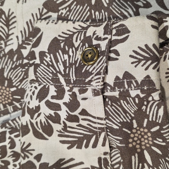 Croft & Barrow Cotton Linen Blend Tropical Floral Boho Print Jacket Size XL - Picture 7 of 7